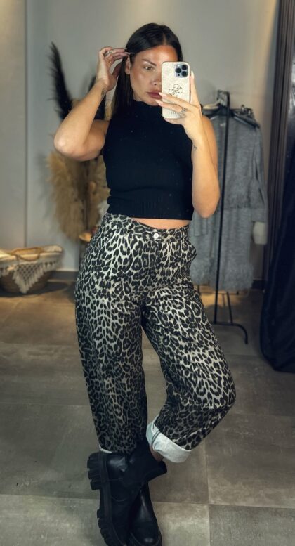 Baggy Jeans Animal Print