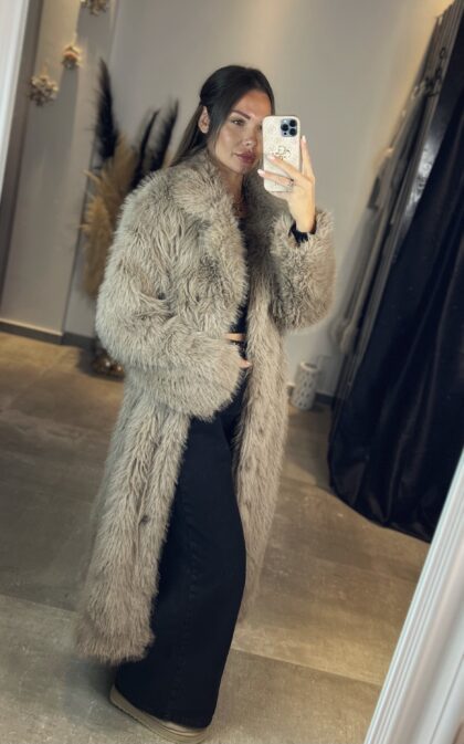 Maxi Fur Coat - Μάξι οικολογική γούνα
