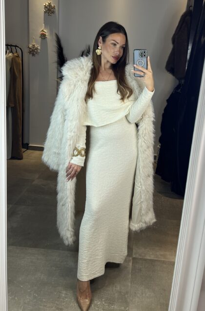 Maxi Fur Coat - Μάξι οικολογική γούνα