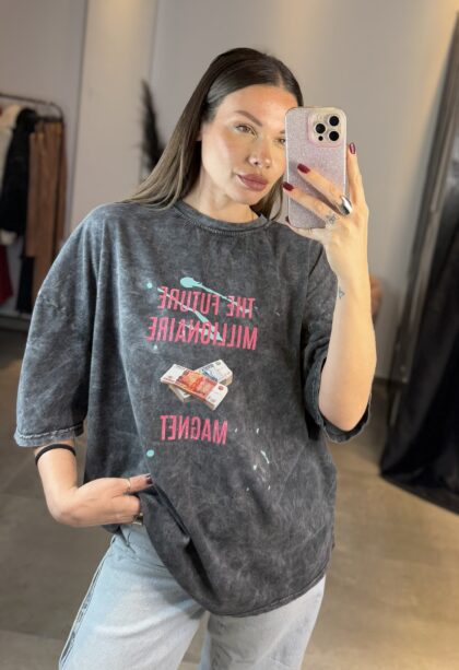Oversized T-Shirt „The future millionaire magnet”