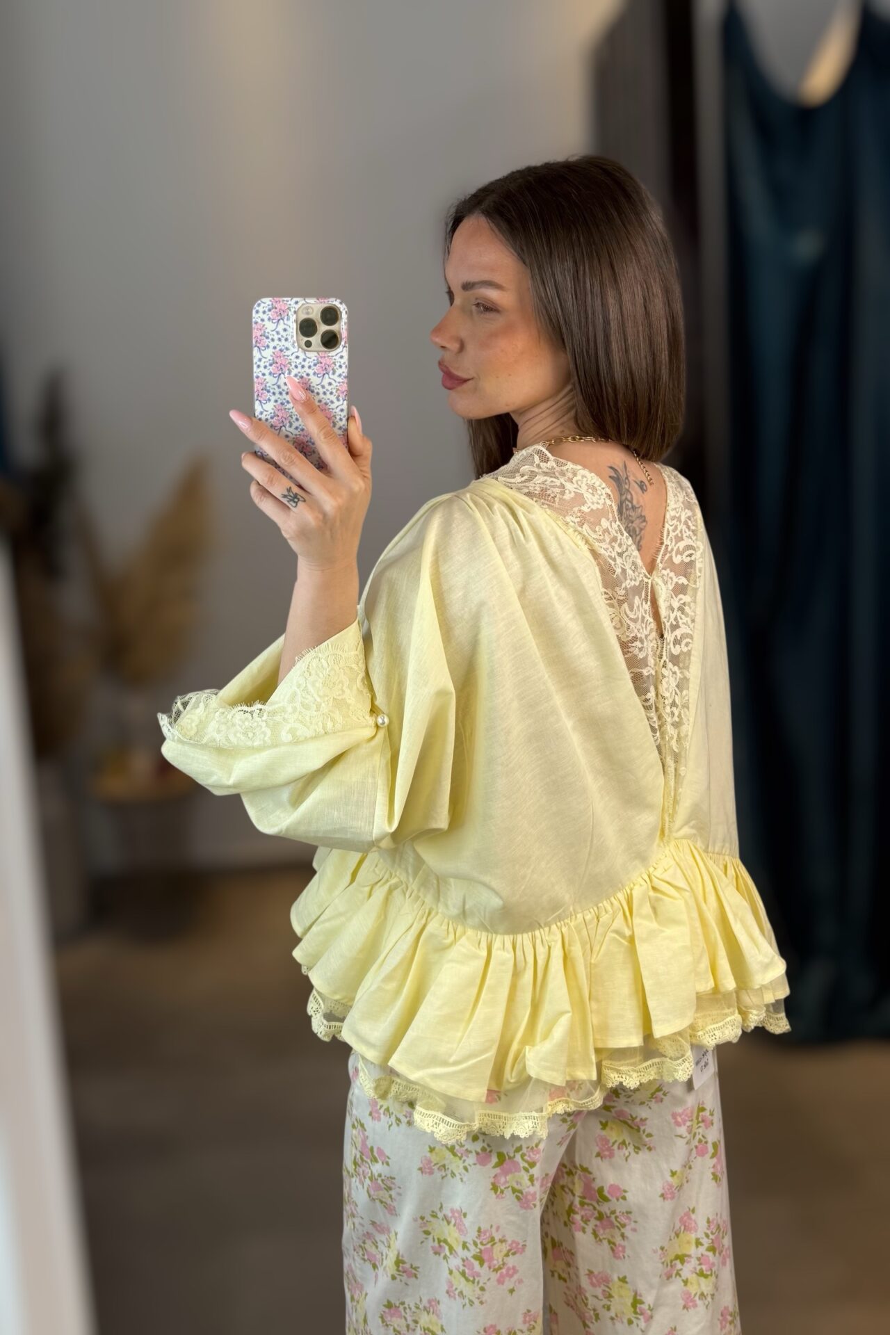 Amelia Lace Ruffles Blouse - Image 4