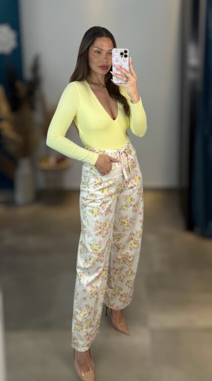 LUMINA Rosalie Floral Denim Pants