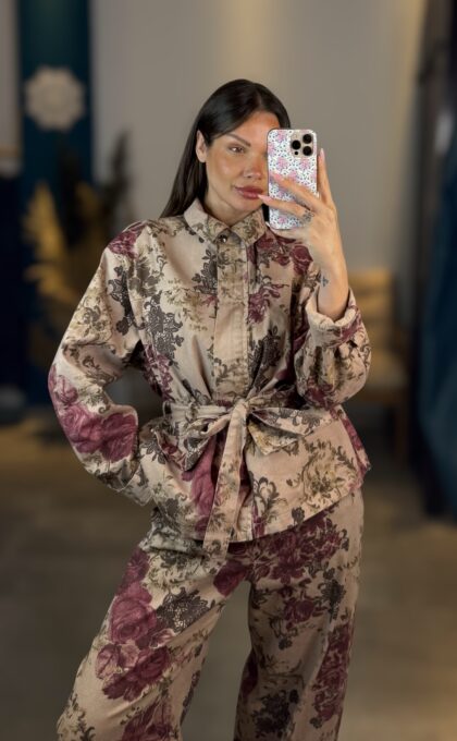 LUMINA Vintage Floral Denim Jacket