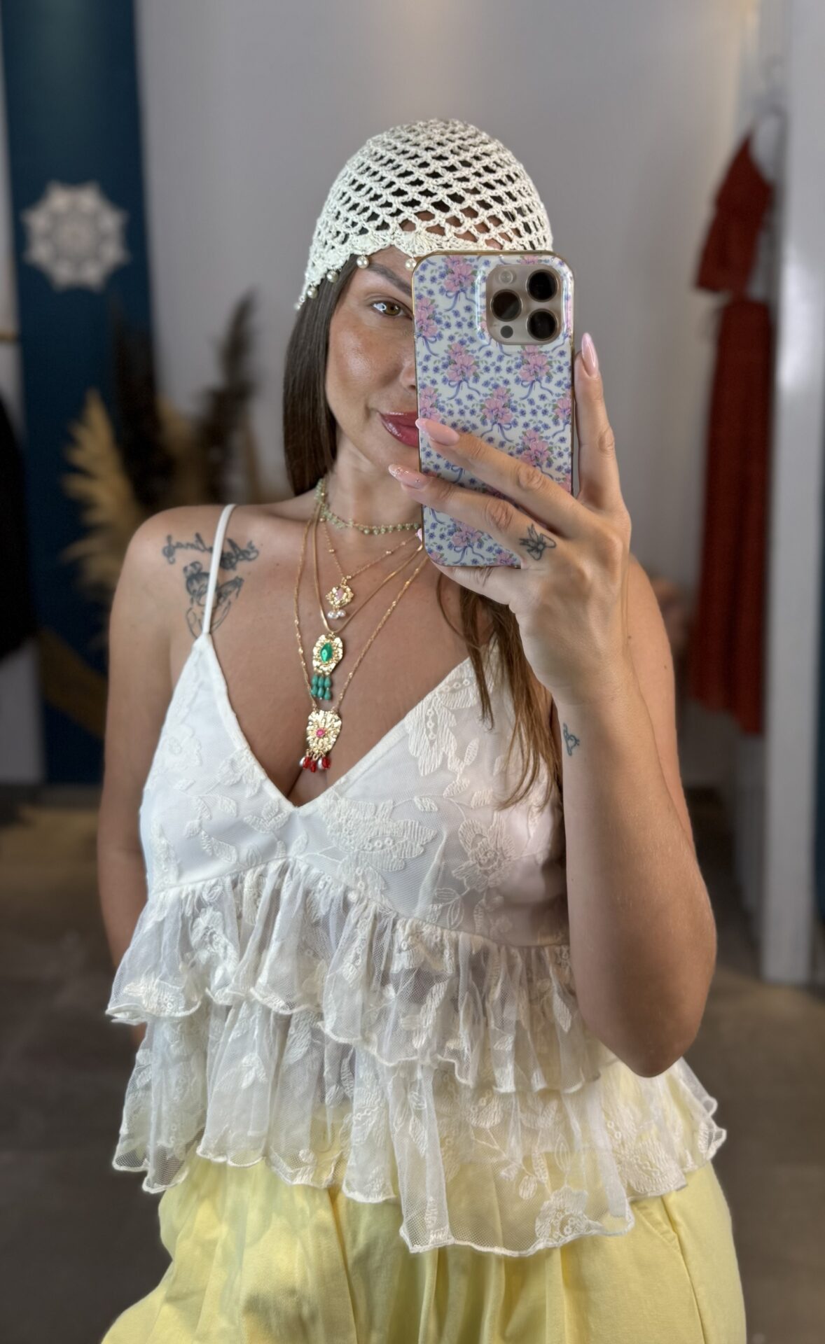 Elise Boho Lace Top - Image 2