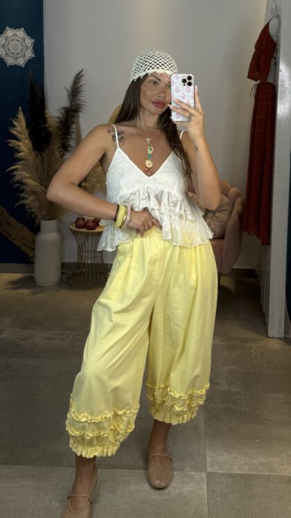 Limoncello Ruffle Trousers