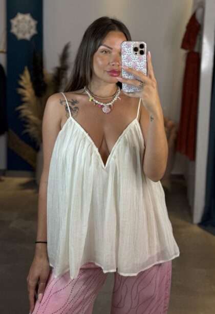 Monaco Noir Top (Εκρού)