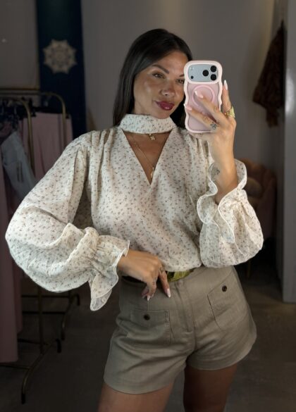Florence Floral Choker Blouse
